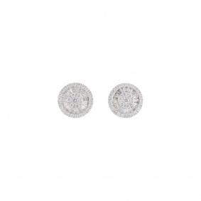 White Gold Diamond Earrings 